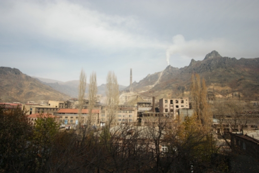 Entering Armenia was faced with very poor villages and towns. Old Sovjet copper mines which were still in use #Armenia